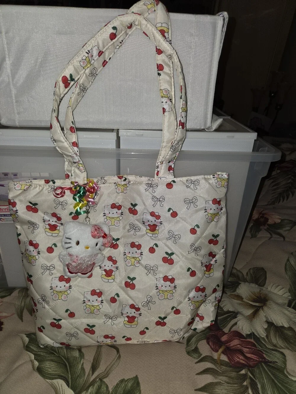 Hello Kitty Bag W Plush Bag Charm And Etc.